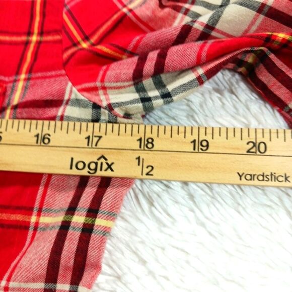 Rhapsody Western Snap Button Long Sleeve Button Down Shirt Red Plaid. Size M/M.. - Picture 10 of 12